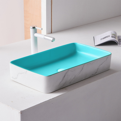 Fregadero de cerámica del pedestal del cuarto de baño de la encimera del lavabo sanitario moderno de las mercancías