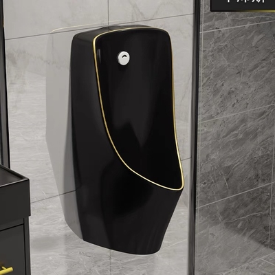 El top montado en la pared del orinal de la gravedad que limpia con un chorro de agua perfora el tamaño estándar masculino