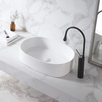 Lavabo sanitario de las mercancías de la encimera 560*390*140m m fácil limpiar de cerámica