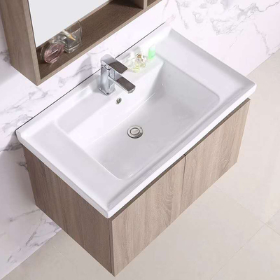 Pared de madera sólida duplicada Hung Vanity Units de los gabinetes de cuarto de baño