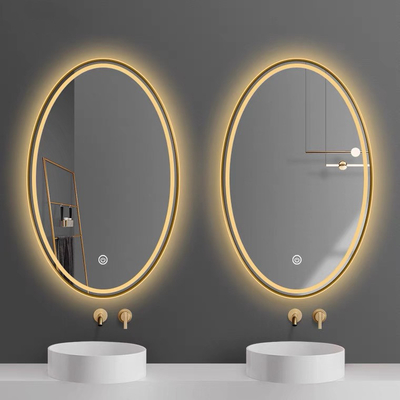 La forma redonda iluminó los espejos del cuarto de baño del LED despeja la niebla con un botón