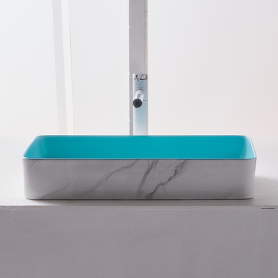 Fregadero de cerámica del pedestal del cuarto de baño de la encimera del lavabo sanitario moderno de las mercancías