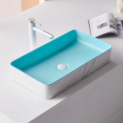 Fregadero de cerámica del pedestal del cuarto de baño de la encimera del lavabo sanitario moderno de las mercancías