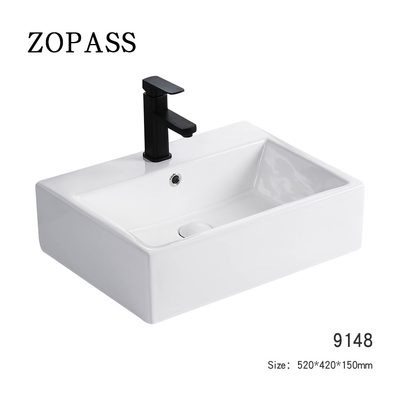 Lavabo de mano de cerámica tamaño pequeño del lavado del cuarto de baño del nuevo diseño Art Basin