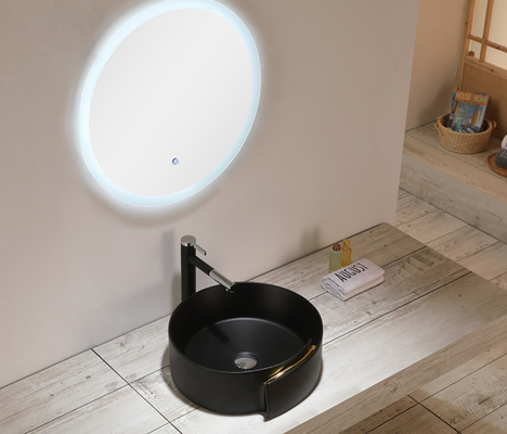 Lavabo sanitario de cerámica oval Matte Black Bathroom Bowl Sinks de las mercancías 9L