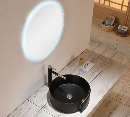 Lavabo sanitario de cerámica oval Matte Black Bathroom Bowl Sinks de las mercancías 9L