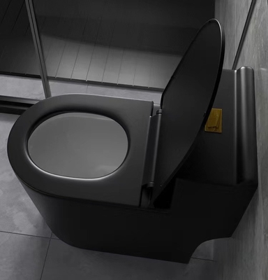 Sifón que limpia sistemas de cerámica del cuarto de baño con un chorro de agua de Matte Black Toilet One Piece