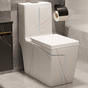 Piso que limpiaba con un chorro de agua del sifón - montó diseño blanco negro del hotel de la trampa del retrete S