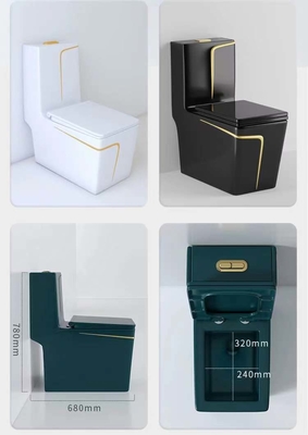 desbaste de 300m m 400m m en color oro verde de lujo del retrete sanitario de las mercancías