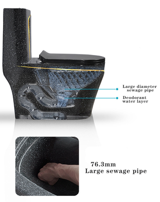 Estructura de una pieza dual de la taza del inodoro del WC del índice de corriente que limpia con un chorro de agua 3L 6L