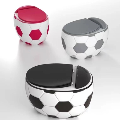 diseño sin agua de la caja del retrete de una pieza de Siphonic de la mirada del fútbol 3D