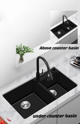 Los fregaderos de cocina de acero inoxidables de Undermount doblan los cuencos profundos de 220m m