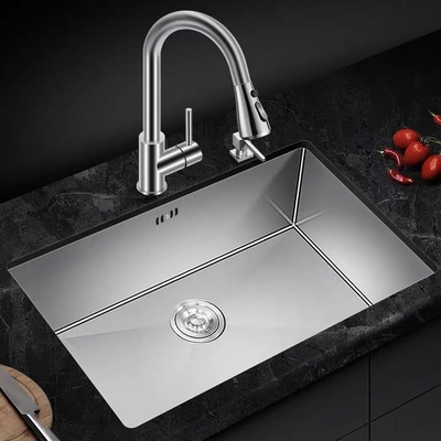 lavabo de acero inoxidable rectangular de la cocina 9L debajo del fregadero contrario