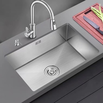 lavabo de acero inoxidable rectangular de la cocina 9L debajo del fregadero contrario
