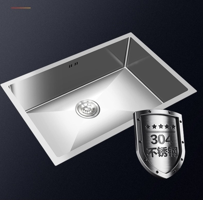 lavabo de acero inoxidable rectangular de la cocina 9L debajo del fregadero contrario