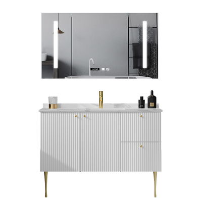 Prenda impermeable duplicada de madera sólida de los gabinetes de cuarto de baño de la anchura los 23.6in los 47.2in