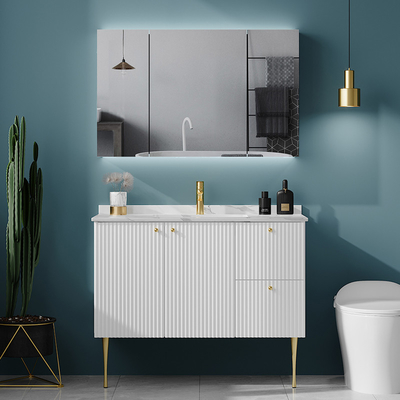 Prenda impermeable duplicada de madera sólida de los gabinetes de cuarto de baño de la anchura los 23.6in los 47.2in