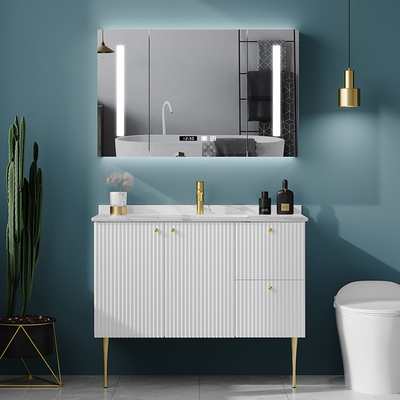 Prenda impermeable duplicada de madera sólida de los gabinetes de cuarto de baño de la anchura los 23.6in los 47.2in
