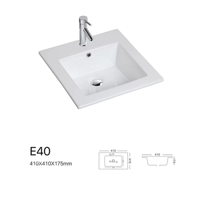 Tipos europeos lavabo fino rectangular del lavabo de la vanidad de la encimera del lavabo del gabinete