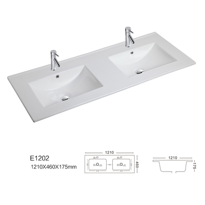 Tipos europeos lavabo fino rectangular del lavabo de la vanidad de la encimera del lavabo del gabinete