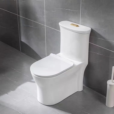 Habitaciones del cuarto de baño de la gravedad de una pieza del retrete de Siphonic de la trampa de S que limpian con un chorro de agua