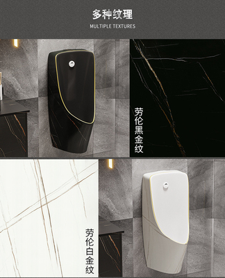 Color oro negro del cuarto de baño del retrete público del mármol comercial del orinal