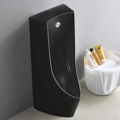 El limpiar con un chorro de agua auto del sensor del orinal de la situación de Matte Black Back Spud Floor