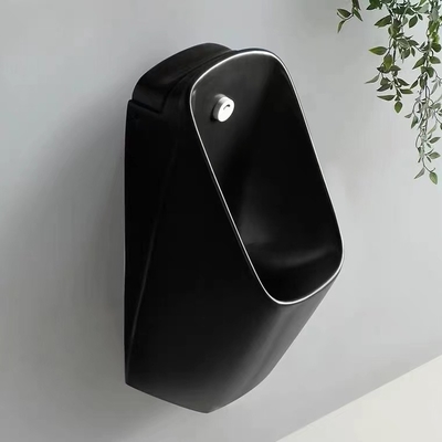 El limpiar con un chorro de agua auto del sensor del orinal de la situación de Matte Black Back Spud Floor
