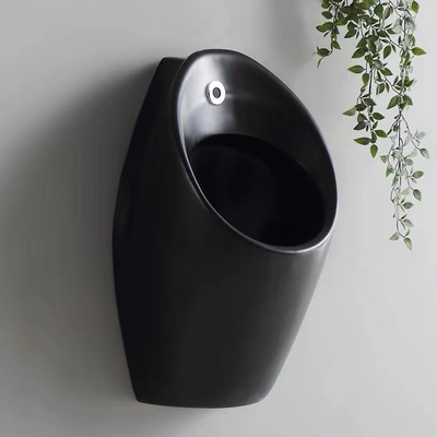El limpiar con un chorro de agua auto del sensor del orinal de la situación de Matte Black Back Spud Floor