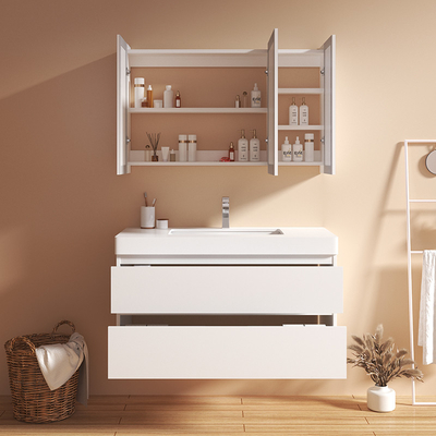 Gabinetes de cuarto de baño de madera sólidos de la plasticidad