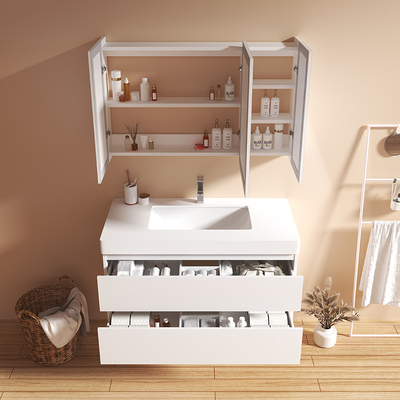 Gabinetes de cuarto de baño de madera sólidos de la plasticidad