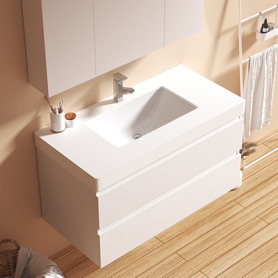 Gabinetes de cuarto de baño de madera sólidos de la plasticidad