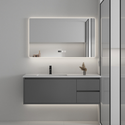 Material de madera sólido de las altas de la dureza del cuarto de baño vanidades de los muebles