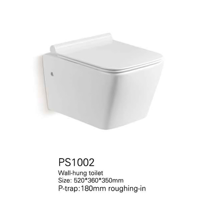 Pared sin rebordes Hung Toilet Gravity Flushing del acuerdo blanco del color