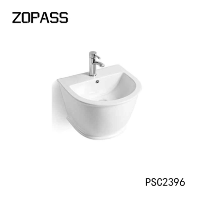 Vanidad superficial sólida Mini Washing Cheap Ceramic Wall Hung Basin de los fabricantes chinos