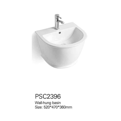 Vanidad superficial sólida Mini Washing Cheap Ceramic Wall Hung Basin de los fabricantes chinos