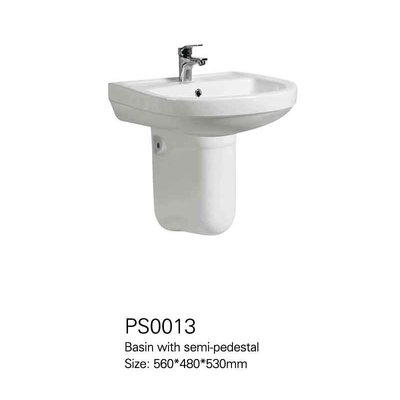 Lavabo de la porcelana de Hung Pedestal Sinks Hand Painted de la pared del cuarto de baño para el lavabo de lavado a mano
