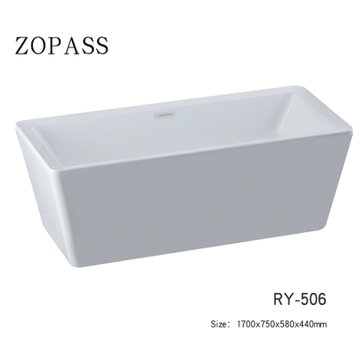 Modelo libre Larger Space de la bañera 3D del cuadrado de acrílico durable