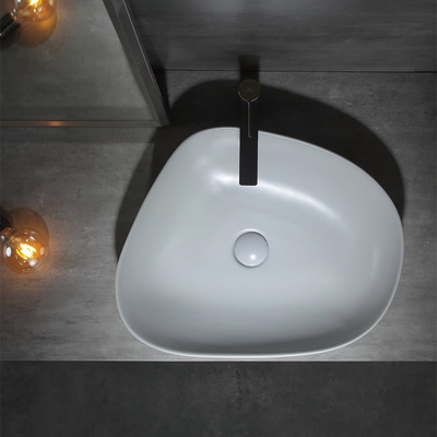 lavabo sanitario de las mercancías de la irregularidad de 580*470*140m m con el soporte bajo