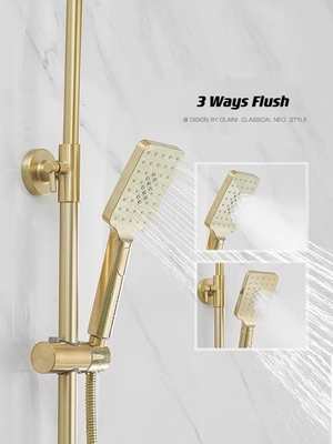 De la ducha sanitaria de 304 sistema de lujo de acero inoxidable del cuarto de baño del oro mercancías