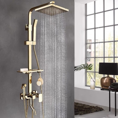 De la ducha sanitaria de 304 sistema de lujo de acero inoxidable del cuarto de baño del oro mercancías