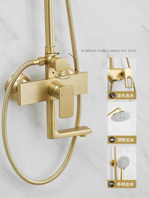 De la ducha sanitaria de 304 sistema de lujo de acero inoxidable del cuarto de baño del oro mercancías