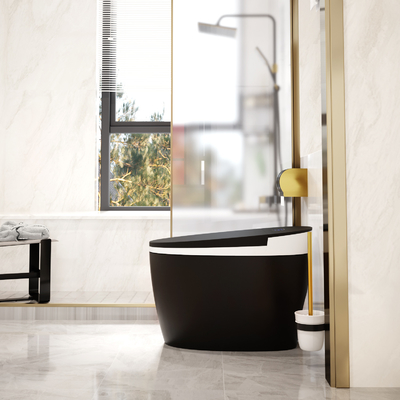 Seat que calienta bidé inteligente del cuarto de baño de Siphonic del retrete de 3L 6L Smart