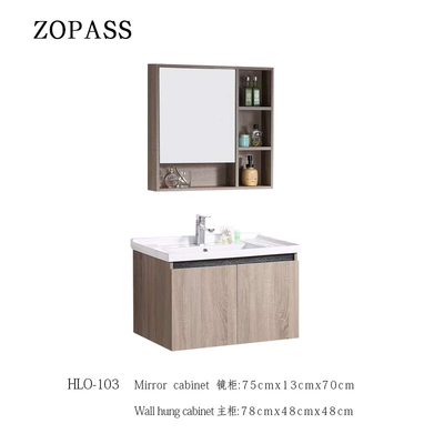 Pared de madera sólida duplicada Hung Vanity Units de los gabinetes de cuarto de baño