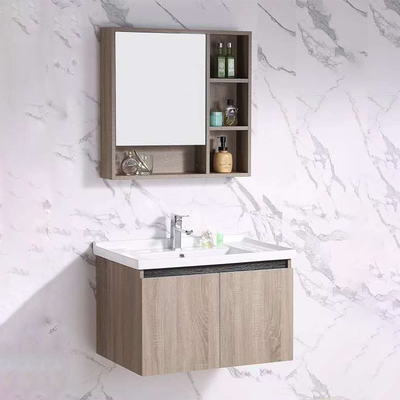 Pared de madera sólida duplicada Hung Vanity Units de los gabinetes de cuarto de baño