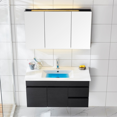 Gabinetes de cuarto de baño de madera sólidos de la plasticidad para el apartamento del chalet del hotel