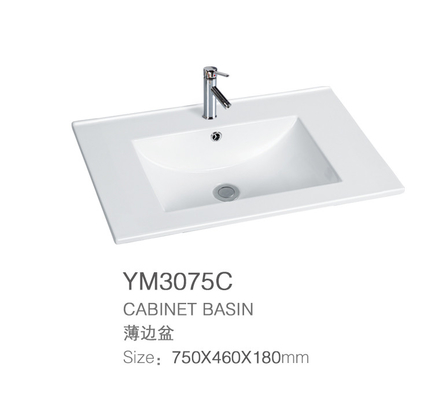 Lavabo de cerámica profesional de cerámica moderno del lavabo de lavado a mano del nuevo del estilo del hotel del cuarto de baño de la tabla lavabo de la encimera