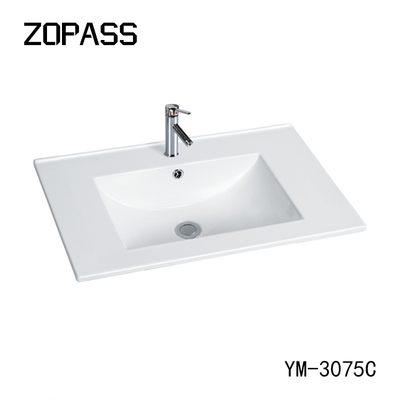 Lavabo de cerámica profesional de cerámica moderno del lavabo de lavado a mano del nuevo del estilo del hotel del cuarto de baño de la tabla lavabo de la encimera