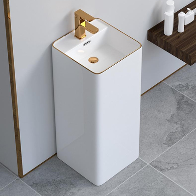Diseño moderno del oro blanco de las mercancías 9L del fregadero libre sanitario del lavabo