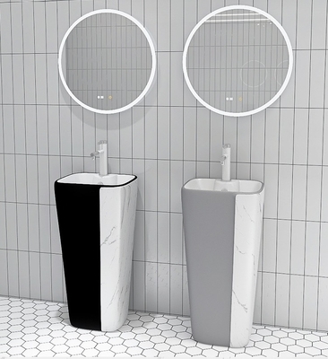 pedestal sanitario rectangular del lavabo de las mercancías para el hogar del hotel del cuarto de baño
